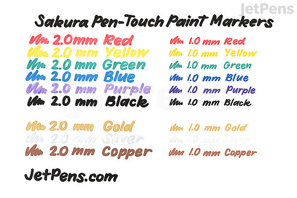 Gold Metallic - Pen-Touch Calligraphy Marker Medium Point 5mm - Sakura