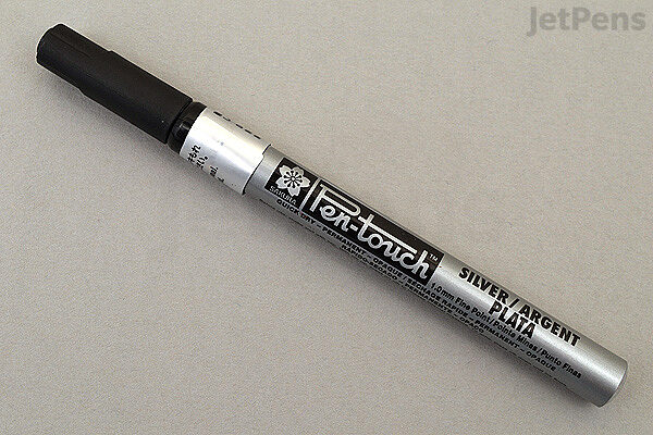Sakura Pen-Touch Marker - Fine Point 1.0 mm - Silver | JetPens