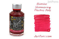Diamine Electric Pink Ink - Shimmering - 50 ml Bottle - DIAMINE INK 9026