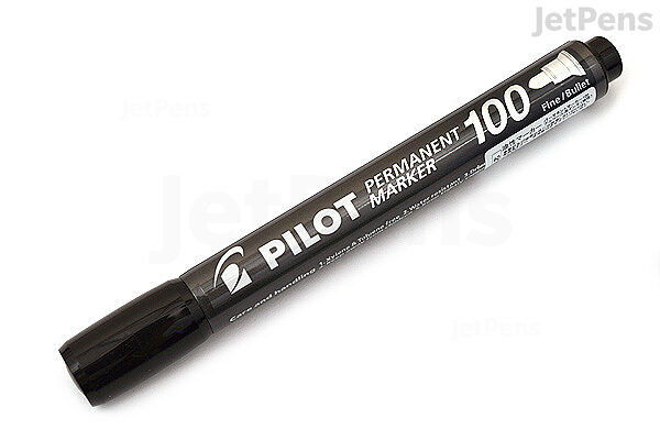 Pilot Permanent Marker 100, Fine Bullet Tip, Black Single Pen, Glass  Marker, Paper Marker, Water Resistant, Xylene & Toluene Free -  Denmark