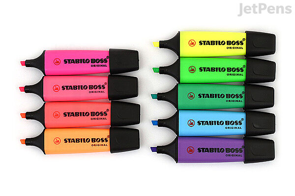 Highlighter - STABILO BOSS ORIGINAL Refills - Assorted Pack Sizes and  Colours