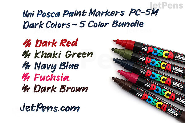 Uni-Paint Markers, Medium Point, Assorted Colors, 12-Count