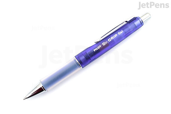 Pilot Dr. Grip Gel Pen - 0.7mm Fine Point, Mauve Barrel, Black Gel Ink, Refillable