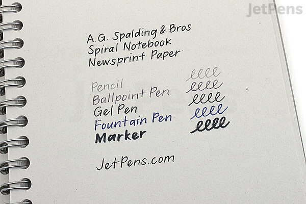 A.G. Spalding & Bros Spiral Notebook - Newsprint Paper - B6