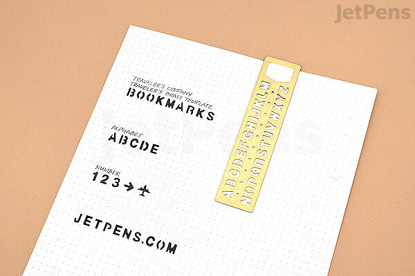 Traveler's Company BRASS Stencil Bookmark - Numbers