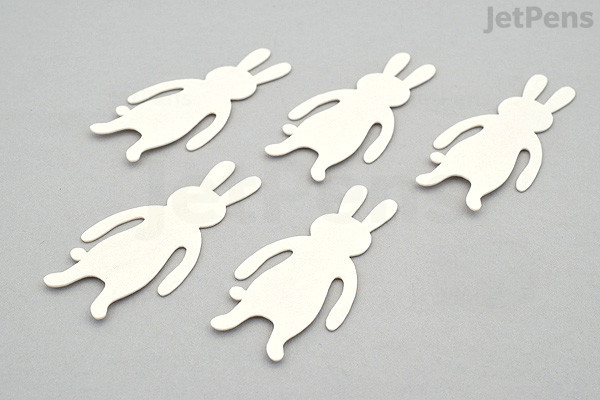 Sugai World Clip Family Paper Clip Bookmarks - White Rabbit - Pack of 5 ...