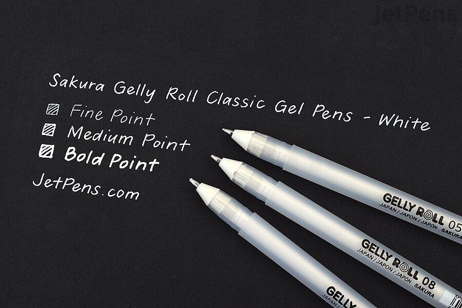 SAKURA GELLY ROLL PEN 0.5 MM WHITE SINGLE  Reliance Fine Art –