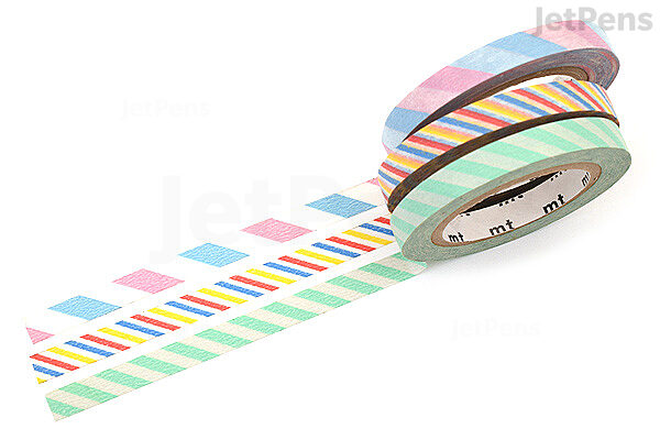 6 Pieces colorful masking tape black painters tape 3mm Width