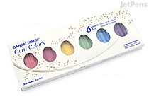 Kuretake Gansai Tambi Watercolor Palette - Gem Colors - 6 Color Set - KURETAKE MC20GC/6V