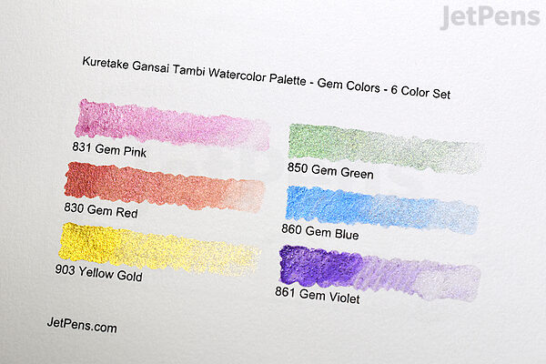 Kuretake Gansai Tambi 6 Color Set-Gem Colors