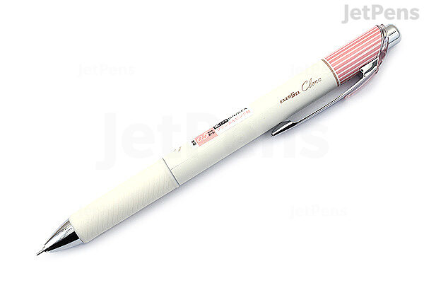 Pentel EnerGel Clena Gel Pen - 0.5 mm - Black Ink - Classical Pink Body