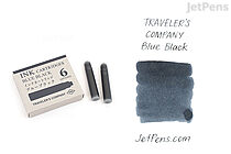TRAVELER'S COMPANY Blue Black Ink - 6 Cartridges - TRAVELER'S 38073006