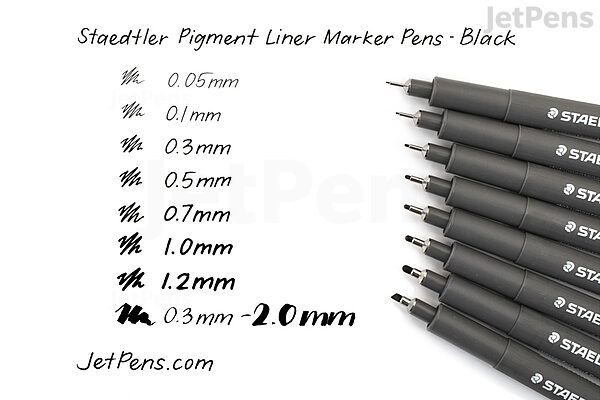 Different Sizes Art Marker Pen Ink Black Pigment Liner Based for