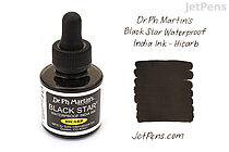 Dr. Ph. Martin's Black Star Waterproof India Ink - Hicarb - 1 oz - DR PH MARTIN'S 400058