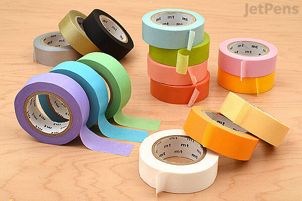 Ruban MT Masking tape 7m x 15mm uni pastel vert feuille - Confetti Campus