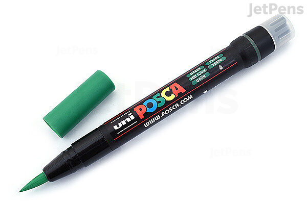 Posca PCF-350 Brush Tip Paint Marker, Green
