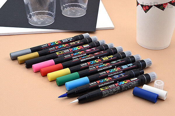 Uni Posca Paint Marker PCF-350 - White - Brush Tip