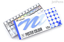 Nicker Poster Colour - 20 ml Tube - 12 Color Set - NICKER NICPC20S12
