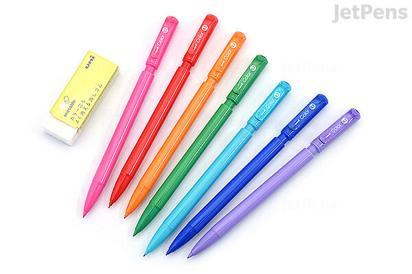 petticoat haircut Bat Uni Color Erasable Mechanical Pencil - 0.7 mm - 7 Color Set | JetPens