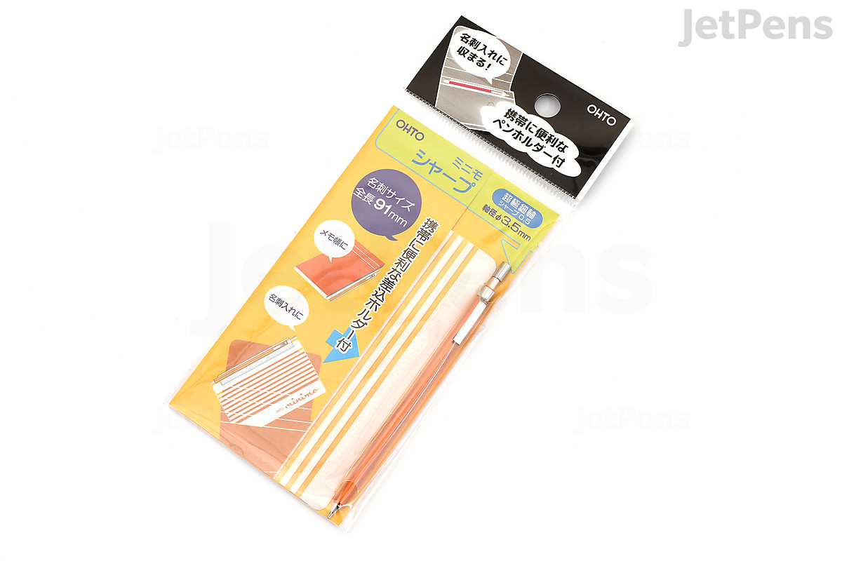 jetpens com ohto minimo mechanical pencil with holder 0 5 mm orange