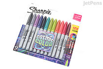 Sharpie Permanent Marker - Cosmic Color - Fine Point - 12 Color Set - SHARPIE 2010958
