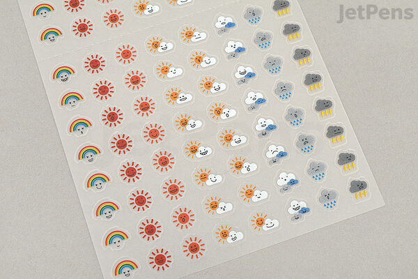 Midori Planner Stickers - Removable - Mood - Weather