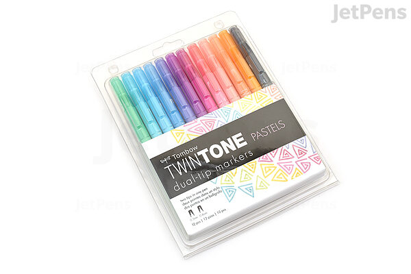 Dual Tip Markers Set Washable Pastel Perfect Colored Art Marker Pencils Kit