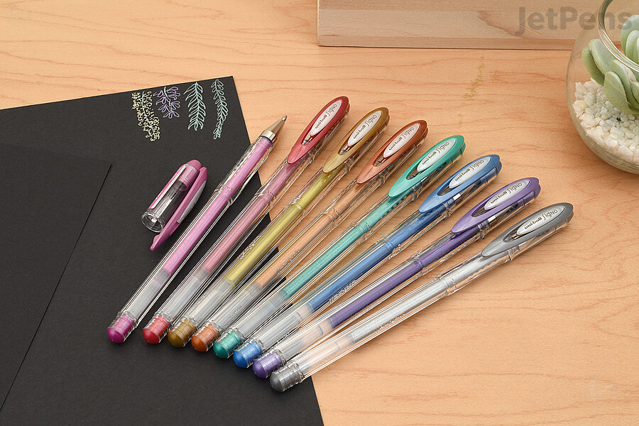You can try every Uni-ball Signo Noble Metal Metallic Gel Pen in this color set.