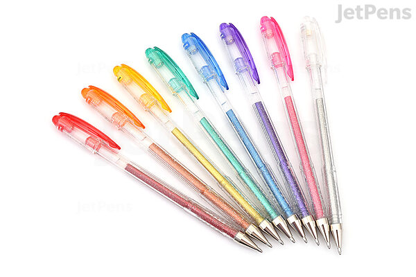 Uni-ball Signo Sparkling Glitter UM-120SP Gel Pen - 1.0 mm - 8 Color Bundle - JETPENS UNI UM120SP BUNDLE