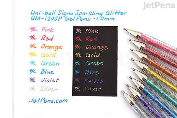 UNI-BALL Roller encre gel Signo UM120SP pointe large 1mm Violet Pailleté x  12 - Stylo & feutre - LDLC