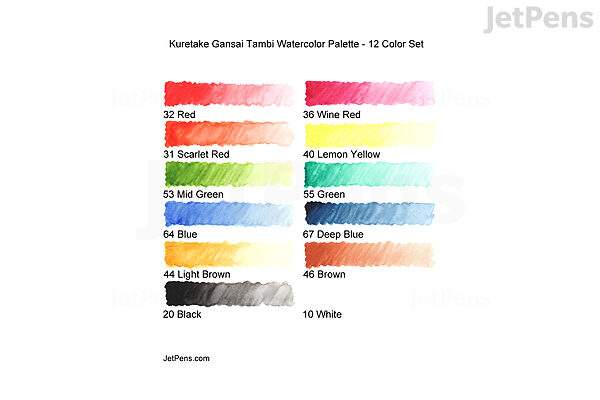 JetPens.com - Kuretake Gansai Tambi Watercolor Palette - 36 Color Set