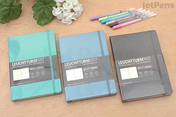  LEUCHTTURM1917 - Official Bullet Journal - Medium A5 -  Hardcover Dotted Notebook (Nordic Blue) - 240 Numbered Pages : Office  Products