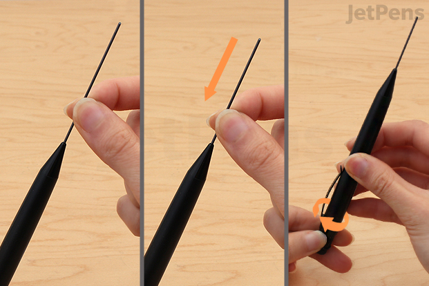 Installing lead in twist mechanical pencils Installing lead in twist mechanical pencils