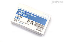 Kokuyo Information Index Cards - 5.5 cm x 9.1 cm - 100 Cards - KOKUYO SHIKA-40Z