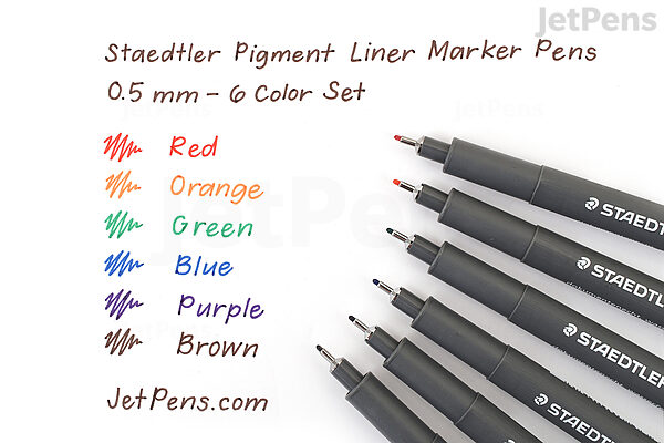Retro Journal Planner Pens Colorful 0.5Mm Markers Fine Tip Drawing