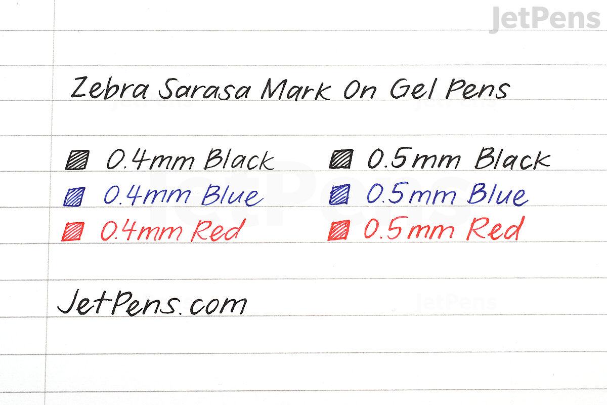 Zebra Sarasa Mark on Gel Pen - 0.5 mm - Black
