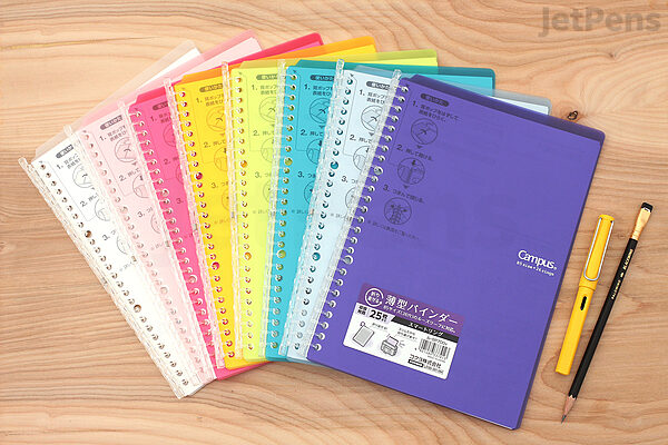 3-Ring Messenger Binder Zippered Multiple Storage Pockets Pink Notebook