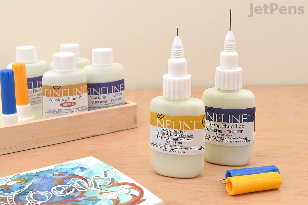 Fineline Liquid Masking Fluid Pen and Fluid < Peddlers Den