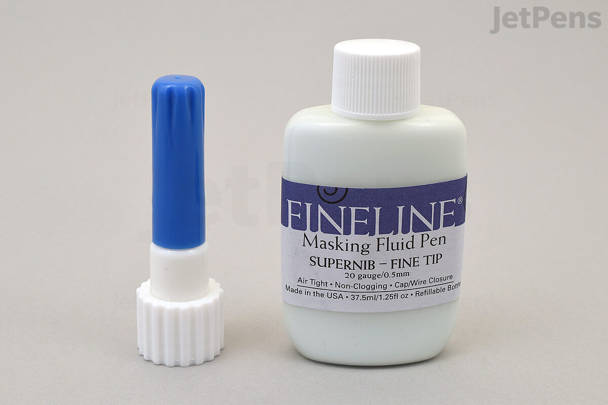 Fineline Masking Fluid Pen - Supernib Fine Tip 0.5 mm - 1.25 oz Bottle