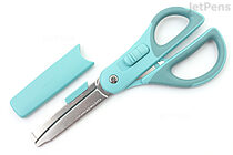 Kokuyo Hakoake 2Way Scissors + Cutter - Blue - KOKUYO HASA-P410B