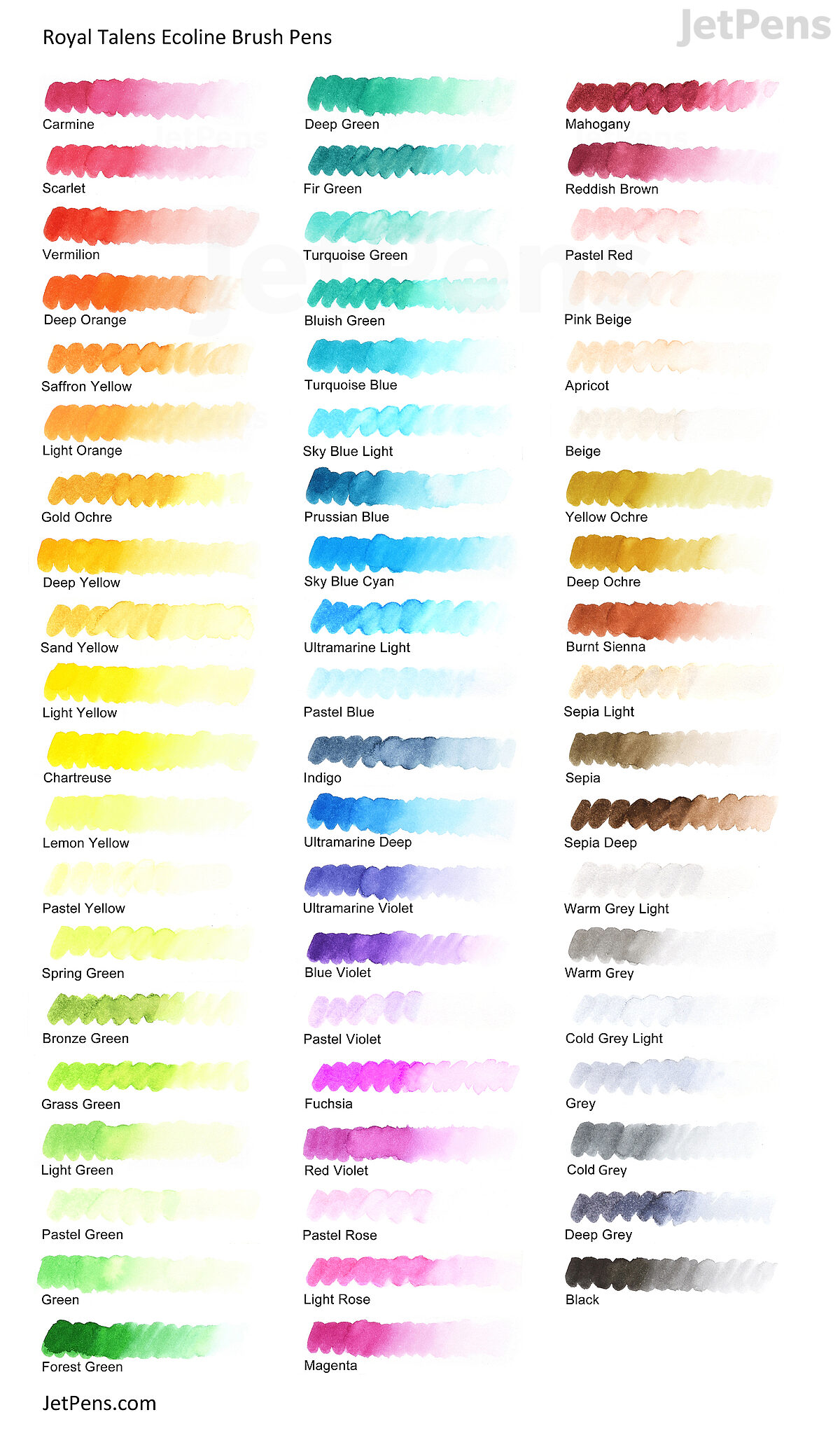 Talens Ecoline Watercolor Brush Pen 30 Color Bundle #1 | JetPens