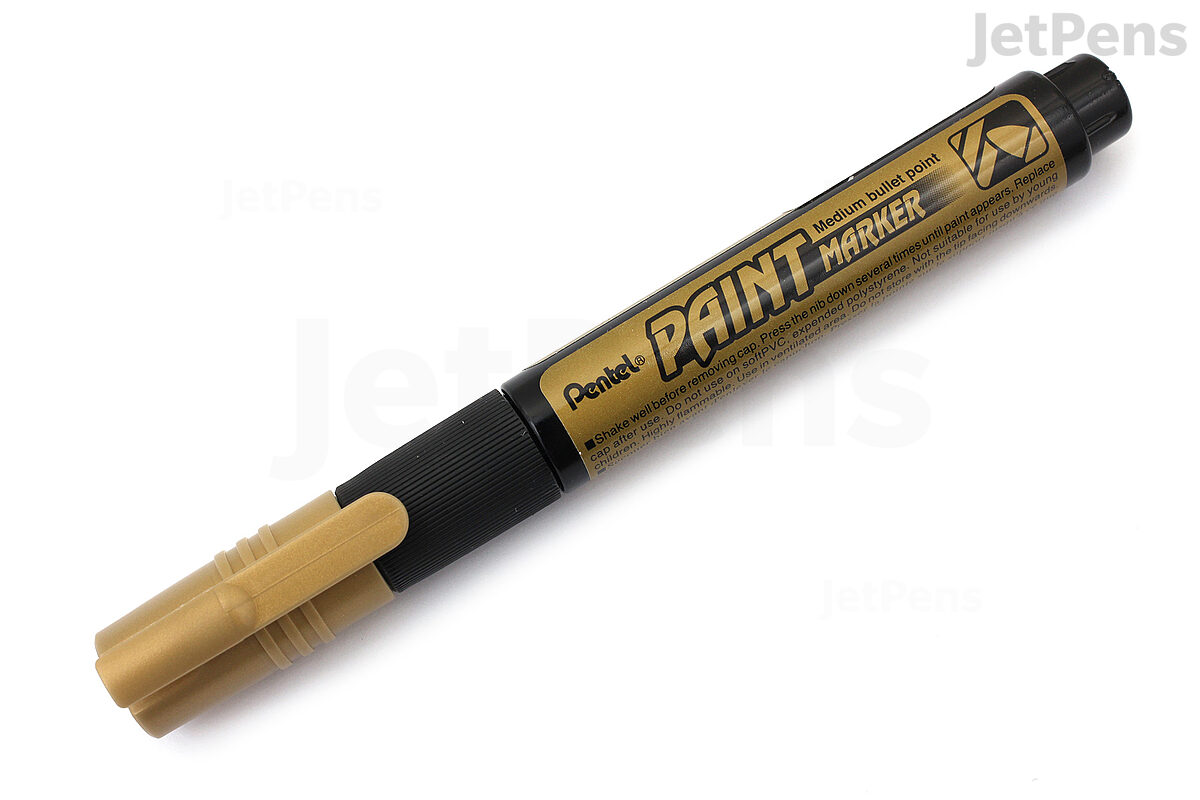 Permanent Paint Marker, Medium Bullet Tip, Gold
