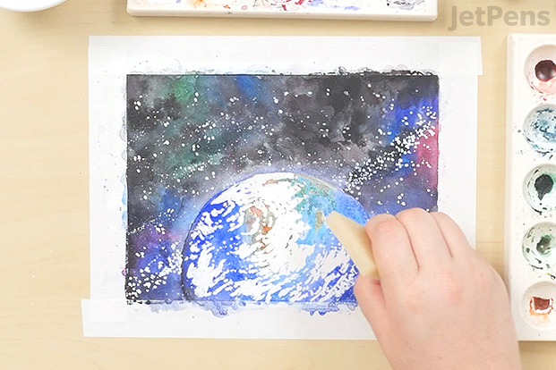 How to use liquid masking film - watercolour painting - Online Art Academy  