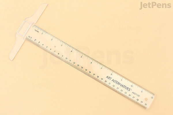 30cm/12 plastic t-square metric ruler cm/inch