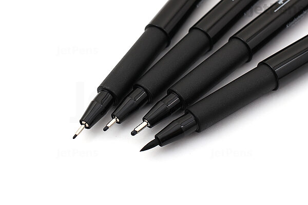 Faber-Castell Black PITT Artist Fineliner Pens - 4 Piece Set