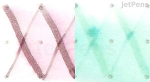 Colorverse Arabella & Anita Ink (No. 51/52) - Water Dip Test - Smearing and Fading