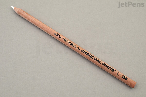 General's 558 Series White Charcoal Pencil - each - [PACK OF 12]