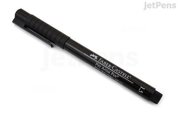 Black Felt Tip Pens Pack of 6 Fast Dry No Smear for Bullet