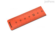 Nakabayashi Magnetic Bookmark Ruler S - 15 cm - Orange - NAKABAYASHI DBR-S O