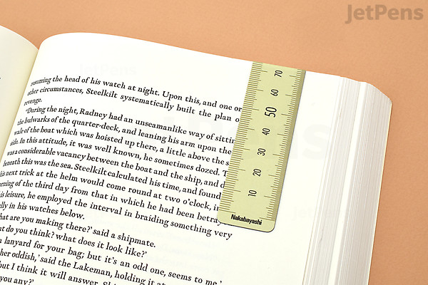 Book Mark Ruler Nakabayashi Magnetic Bookmark Ruler S - 15 cm - Ivory | JetPens